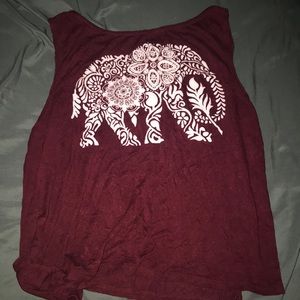 Cute tank top with an elephant print